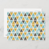 Geometrisches Dreieck-Muster Feiertagspostkarte (Vorne/Hinten)