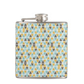 Geometrisches Dreieck-Muster Flachmann (Vorderseite)