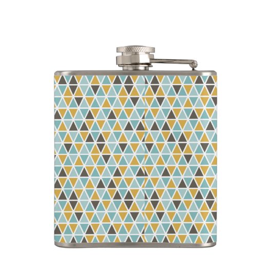 Geometrisches Dreieck-Muster Flachmann (Rückseite)