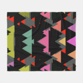 Geometrisches Dreieck-Muster Fleecedecke (Vorderseite (Horizontal))