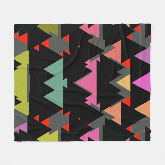 Geometrisches Dreieck-Muster Fleecedecke (Vorderseite (Horizontal))