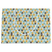 Geometrisches Dreieck-Muster Große Geschenktüte (Vorderseite)