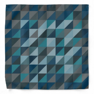 Geometrisches Dreieck Muster in Blau und Grau Halstuch