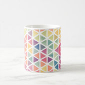 Geometrisches Dreieck-Muster Monogram-Aquarell Kaffeetasse (Mittel)
