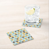 Geometrisches Dreieck-Muster Rechteckiger Pappuntersetzer (Vor Ort)