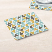 Geometrisches Dreieck-Muster Rechteckiger Pappuntersetzer (angewinkelt)