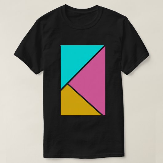 Geometrisches Dreieck-Muster T-Shirt (Design vorne)