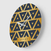 Geometrisches Dreieck Personalisiert Große Wanduhr (Winkel)