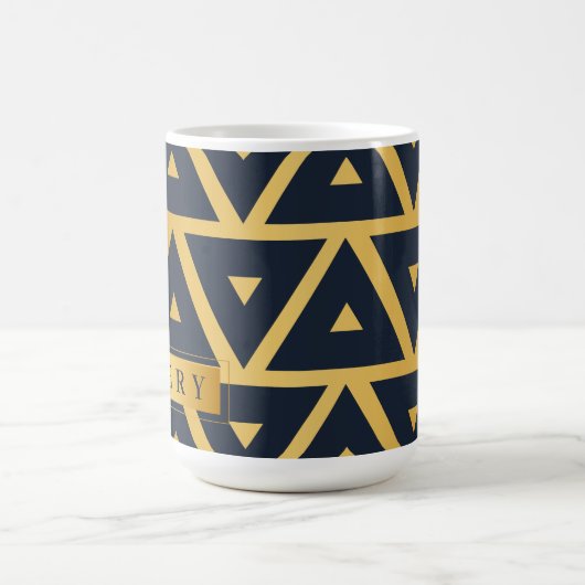 Geometrisches Dreieck Personalisiert Kaffeetasse (Mittel)