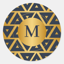 Geometrisches Dreieck Personalisiert Runder Aufkleber
