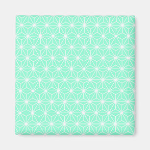 Geometrisches Dreiecksmuster der Aqua Magnet