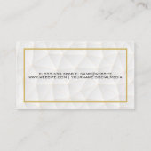 Geometrisches Dreiecksmuster | Goldgrenze Visitenkarte (Rückseite)