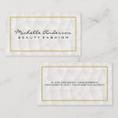 Geometrisches Dreiecksmuster | Goldgrenze Visitenkarte (Vorne/Hinten)