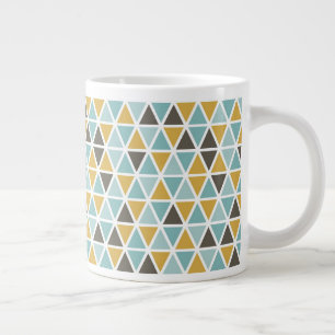 Geometrisches Dreiecksmuster Jumbo-Tasse