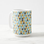 Geometrisches Dreiecksmuster Kaffeetasse (Vorderseite Links)