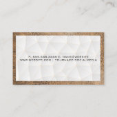 Geometrisches Dreiecksmuster | Lederrahmen Visitenkarte (Rückseite)