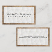 Geometrisches Dreiecksmuster | Lederrahmen Visitenkarte (Vorne/Hinten)