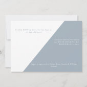 Geometrisches Dusty-Blau-Brautparty Einladung (Rückseite)