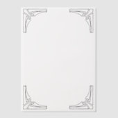 Geometrisches Eckleiste Elegantes Minimalistisches Pergament Einladungen (Vorderseite)