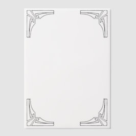 Geometrisches Eckleiste Elegantes Minimalistisches Pergament Einladungen