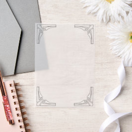 Geometrisches Eckleiste Elegantes Minimalistisches Pergament Einladungen