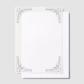 Geometrisches Eckleiste Elegantes Minimalistisches Pergament Einladungen (Versetzt)