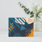 Geometrisches Eclat fett Abstrakt Postkarte (Stehend Vorderseite)