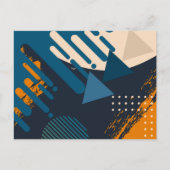 Geometrisches Eclat fett Abstrakt Postkarte (Vorderseite)