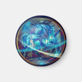 Geometrisches Einhorn Magnet (Vorne)