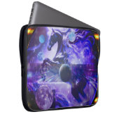 Geometrisches Einhorn-Weltraum-Laptop-Sieb Laptopschutzhülle (Vorne Rechts)