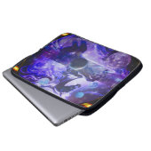 Geometrisches Einhorn-Weltraum-Laptop-Sieb Laptopschutzhülle (Vorne Knopf)