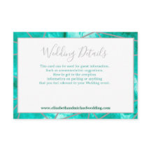 Geometrisches Elegant Aqua Blue Silver Wedding Det