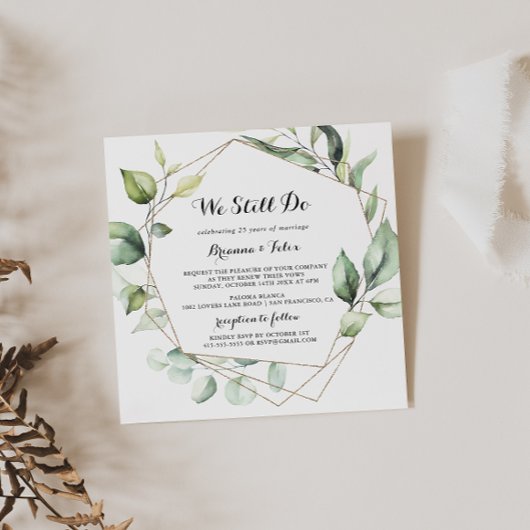 Geometrisches Elegant Gold, das wir noch immer übe Einladung