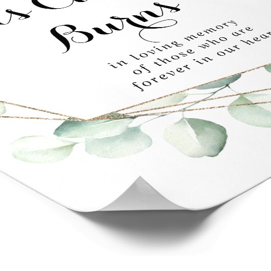 Geometrisches Elegant Gold Dieses Kerzenschein Poster (Ecke)