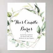 Geometrisches Elegant Gold Dieses Kerzenschein Poster (Vorne)