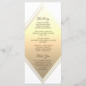 Geometrisches Elegant Hochzeit Programm (Rückseite)