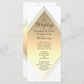 Geometrisches Elegant Hochzeit Programm (Vorne/Hinten)