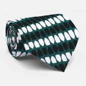 Geometrisches Elegant Modernes Aquamarines Blaues  Krawatte (Gerollt)