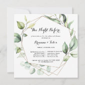 Geometrisches elegantes Abendessen vor der Probe Einladung (Vorderseite)