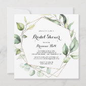 Geometrisches elegantes Brautparty Einladung (Vorderseite)