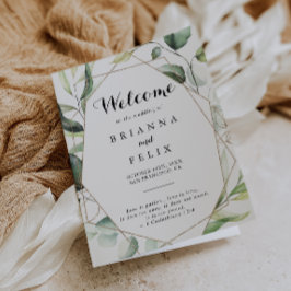 Geometrisches elegantes goldfarbenes Grün Programm