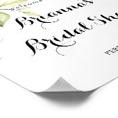 Geometrisches elegantes goldgrünes Brautparty Will Poster (Ecke)