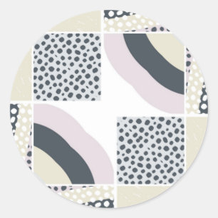 Geometrisches elegantes Mosaikhintergrundmuster Runder Aufkleber