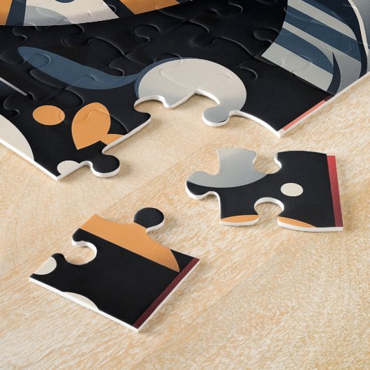 Geometrisches Elephant-Portrait Puzzle (Seite)