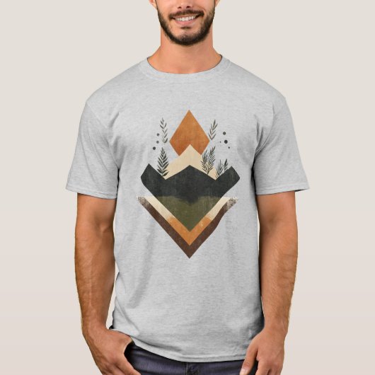 Geometrisches Erdelement T-Shirt (Vorderseite)