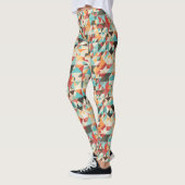 Geometrisches Erdton Leggings (Links)