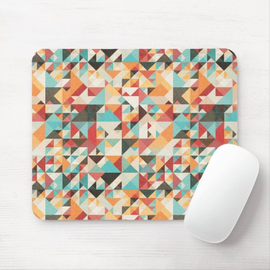 Geometrisches Erdton Mousepad (Mit Mouse)