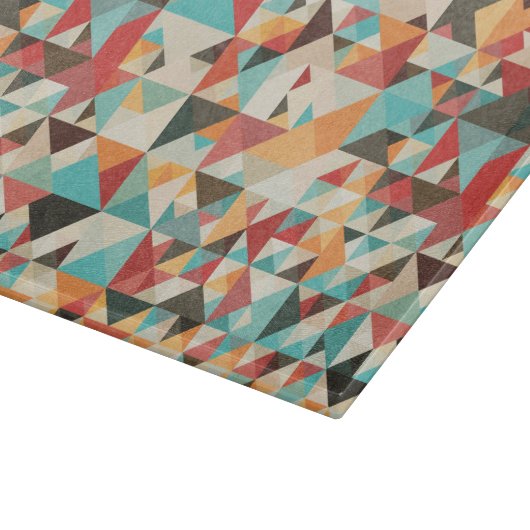 Geometrisches Erdton Schneidebrett (Ecke)