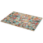 Geometrisches Erdton Schneidebrett (Ecke)