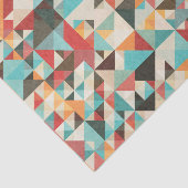 Geometrisches Erdton Seidenpapier (Ausschnitt)